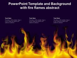 Powerpoint template and background with fire flames abstract