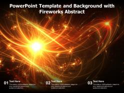 Powerpoint template and background with fireworks abstract
