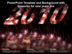 Powerpoint Template And Background With Fireworks For New Years Eve