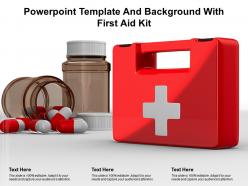 Powerpoint template and background with first aid kit