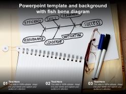 Powerpoint template and background with fish bone diagram