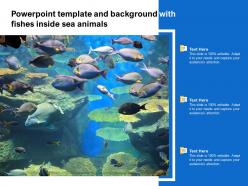 Powerpoint template and background with fishes inside sea animals