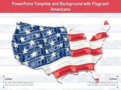 Powerpoint template and background with flag cash americana