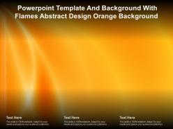 Powerpoint template and background with flames abstract design orange background