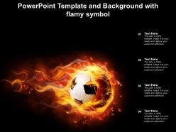 Powerpoint template and background with flamy symbol