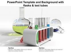 Powerpoint Template And Background With Flasks And Test Tubes