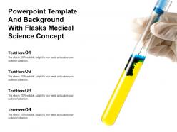 Powerpoint template and background with flasks medical science concept