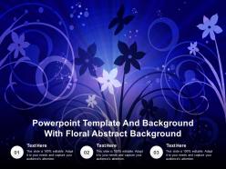 Powerpoint template and background with floral abstract background