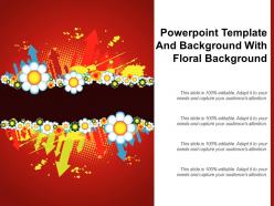 Powerpoint template and background with floral background