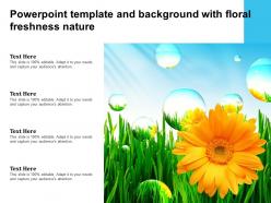 Powerpoint template and background with floral freshness nature