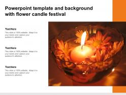 Powerpoint template and background with flower candle festival