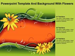 Powerpoint template and background with flowers