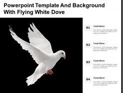 Powerpoint template and background with flying white dove