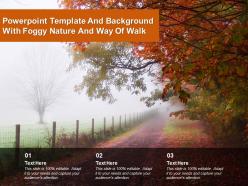 Powerpoint template and background with foggy nature and way of walk
