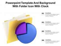 Powerpoint template and background with folder icon with clock
