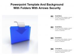 Powerpoint template and background with folders with arrows security