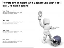 Powerpoint template and background with foot ball champion sports