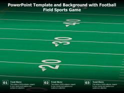 Powerpoint template and background with football field sports game