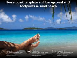 Powerpoint Template And Background With Footprints In Sand Beach