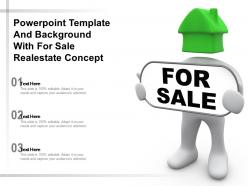 Powerpoint template and background with for sale real estate concept