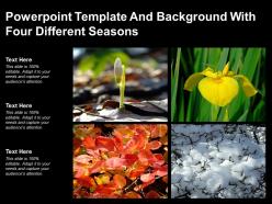 Powerpoint template and background with four different seasons