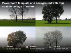 Powerpoint template and background with four season collage of nature