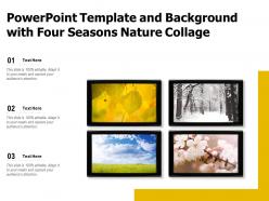 Powerpoint template and background with four seasons nature collage