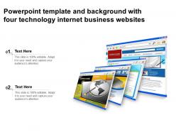 Powerpoint template and background with four technology internet business websites