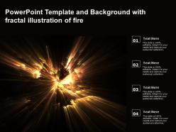 Powerpoint template and background with fractal illustration of fire metaphor