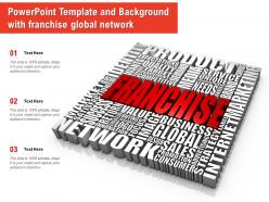 Powerpoint template and background with franchise global network