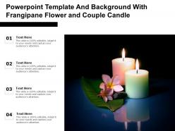 Powerpoint template and background with frangipane flower and couple candle