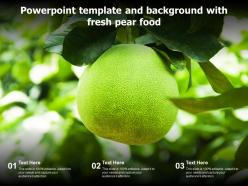 Powerpoint template and background with fresh pear food