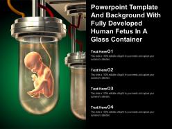 Powerpoint Template And Background With Fully Developed Human Fetus In A Glass Container