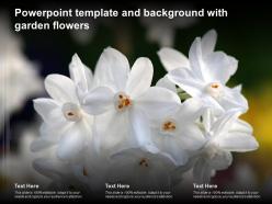 Powerpoint template and background with garden flowers