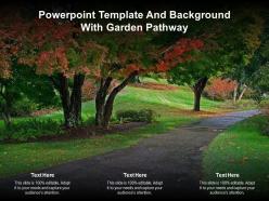 Powerpoint template and background with garden pathway