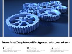 Powerpoint Template And Background With Gear Wheels