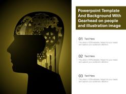 Powerpoint template and background with gearhead on people and illustration image