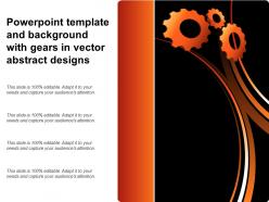 Powerpoint template and background with gears in vector abstract designs