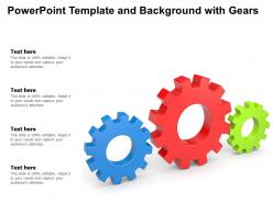 Powerpoint Template And Background With Gears