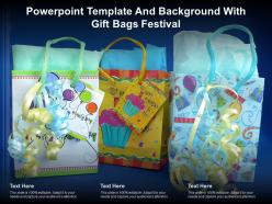 Powerpoint template and background with gift bags festival