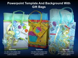 Powerpoint template and background with gift bags