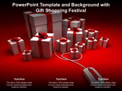 Powerpoint template and background with gift shopping festival