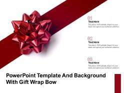 Powerpoint template and background with gift wrap bow