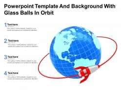 Powerpoint template and background with glass balls in orbit