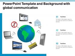 Powerpoint template and background with global communication