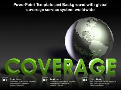 Powerpoint template and background with global coverage service system worldwide