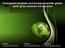 Powerpoint template and background with global earth green abstract background