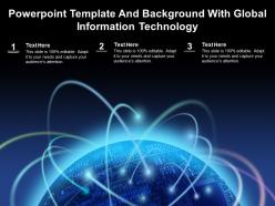 Powerpoint template and background with global information technology