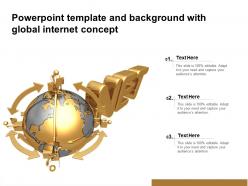 Powerpoint template and background with global internet concept