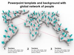 Powerpoint template and background with global network of people